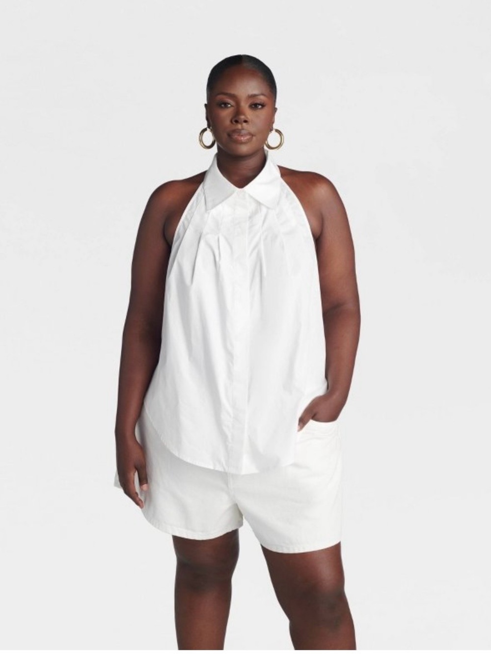 KBB By Kahlana x Target “The Halter” Top in White